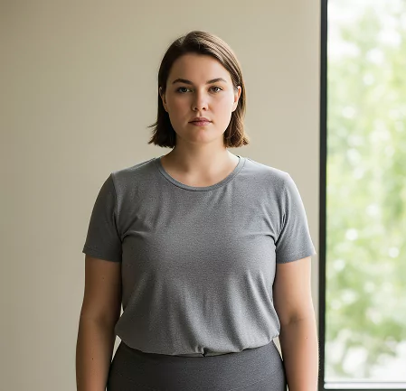 Image of a client before transformation