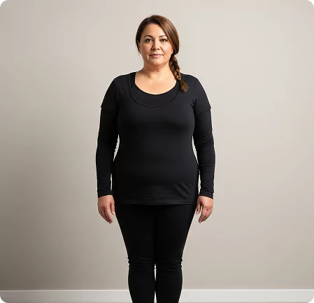 Image of a client before transformation